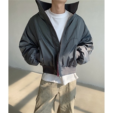 新品美式高街宽松短款飞行棉服夹克加棉外套男H1036特P105，男装夹克，电商A341