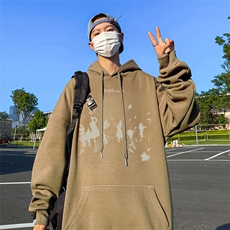 抖音得物供货可提供视频春装重磅美式宽松连帽卫衣DL2452，男装卫衣，电商A486-1