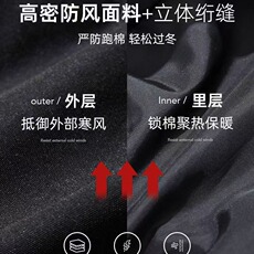 秋冬加厚夹棉棉服外套港风寒冬季保暖抗寒立领棉衣棉袄TTM17P65，男装棉衣，星座1013-5
