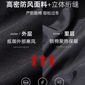 秋冬加厚夹棉棉服外套港风寒冬季保暖抗寒立领棉衣棉袄TTM17 P65图片