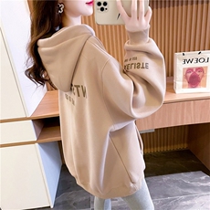 8817-2新款设计感字母印花连帽薄款卫衣女P58，女装卫衣/绒衫，星座309B-2