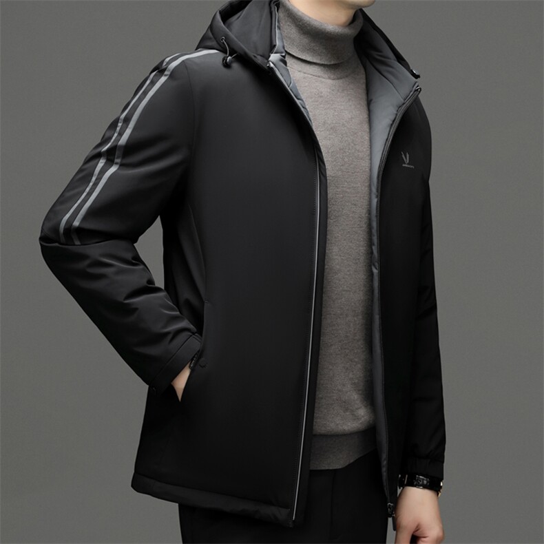 CSYR89679钱塘2020-2中年男士冬季厚款新款连帽百搭羽绒服P225,男装羽绒服,钱塘207-2