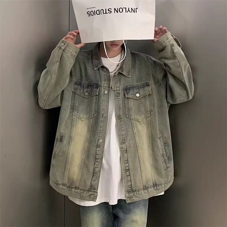 牛仔外套男生春季2026新款美式潮牌复古工装夹克宽松痞帅棒球，男装工装外套，星座218-1（原230）