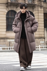 加厚连帽羽绒服冬装新款中长款白鸭绒羽绒外套男9137-P620控1038，男装羽绒服，电商A355（原A415）