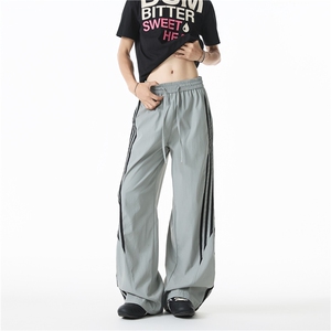 抖音品质美式条纹设计宽松薄款速干休闲裤B315-K25462-特p35控68图片