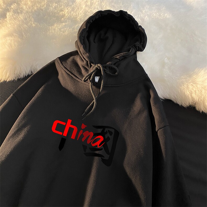 WY2189-P35加绒款-P40纯棉连帽卫衣男大码运动帽衫宽松薄外套男,男装卫衣,电商A040