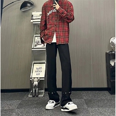 美式高街hiphop冰丝铆钉微喇休闲裤货号K2425P55，男装休闲裤，电商A063