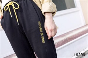 ▲ ??：16209 极简主义经典单品 时尚卫裤，松紧腰,女装休闲裤,都市米兰