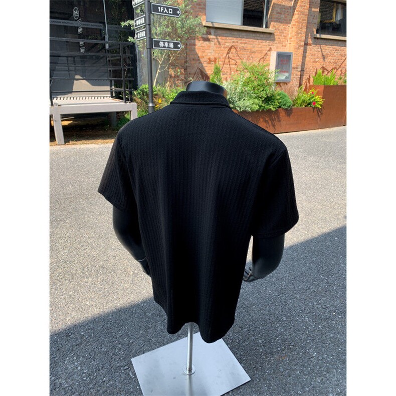 XZ809A/PLL01/P35/控48肌理感拼接POLO衫T恤,男装T恤,星座809A(原222-1)