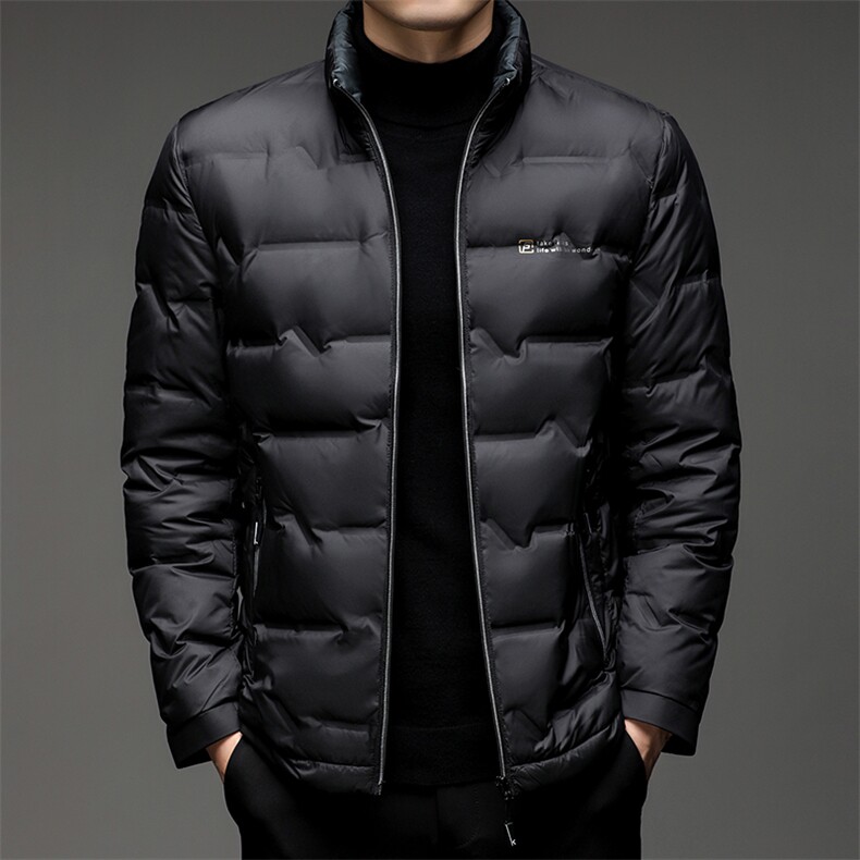 主推秋冬男士中老年50绒子羽绒服外套休闲短款白鸭绒羽绒服,男装羽绒服,钱塘723