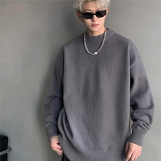 纯色毛衣慵懒风宽松套头针织衫日系潮流ins百搭外套6204-P42网图，女装针织衫/毛衣，电商B245