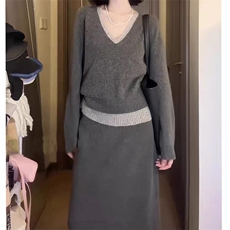 羊毛套装裙，女装针织衫/毛衣，泰沅羊绒