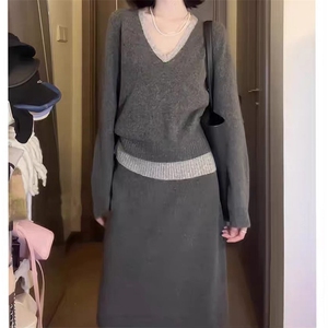 羊毛套装裙图片