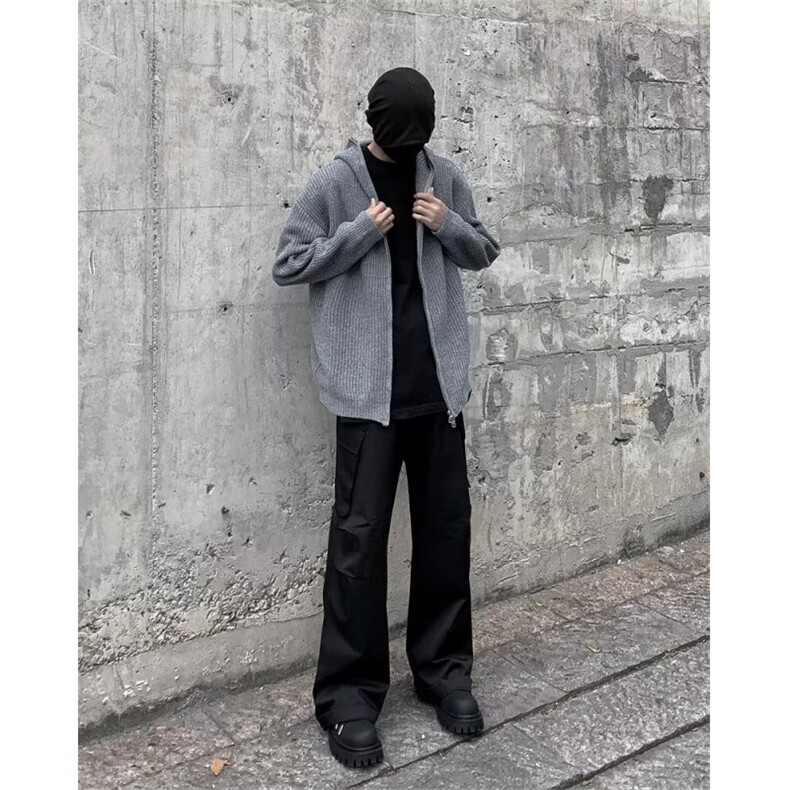 鹿毛绒美式圆领毛衣男慵懒风休闲针织衫M291P53,男装针织衫/毛衣,星座1116-2