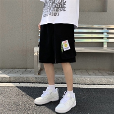 2026夏宽松潮牌男五分裤短裤工装立体大口袋DK999/P40黑，男装牛仔裤，电商A094