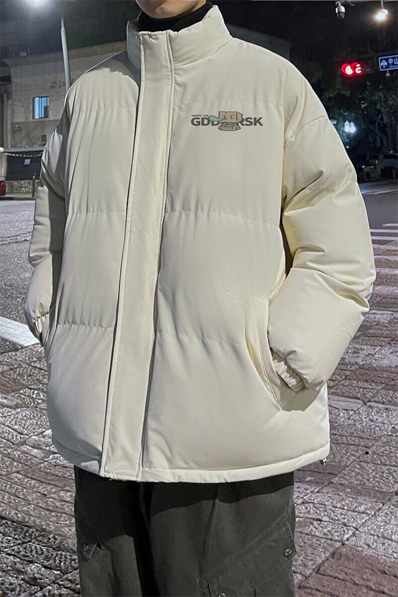 外景冬季卡通印花加厚面包服男宽松保暖棉衣立领外套MF00434/P90,男装棉衣,电商B316