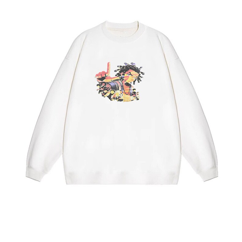 2025年秋季套头套头长袖时尚百搭通勤简约休闲动漫人物，女装卫衣/绒衫，花可