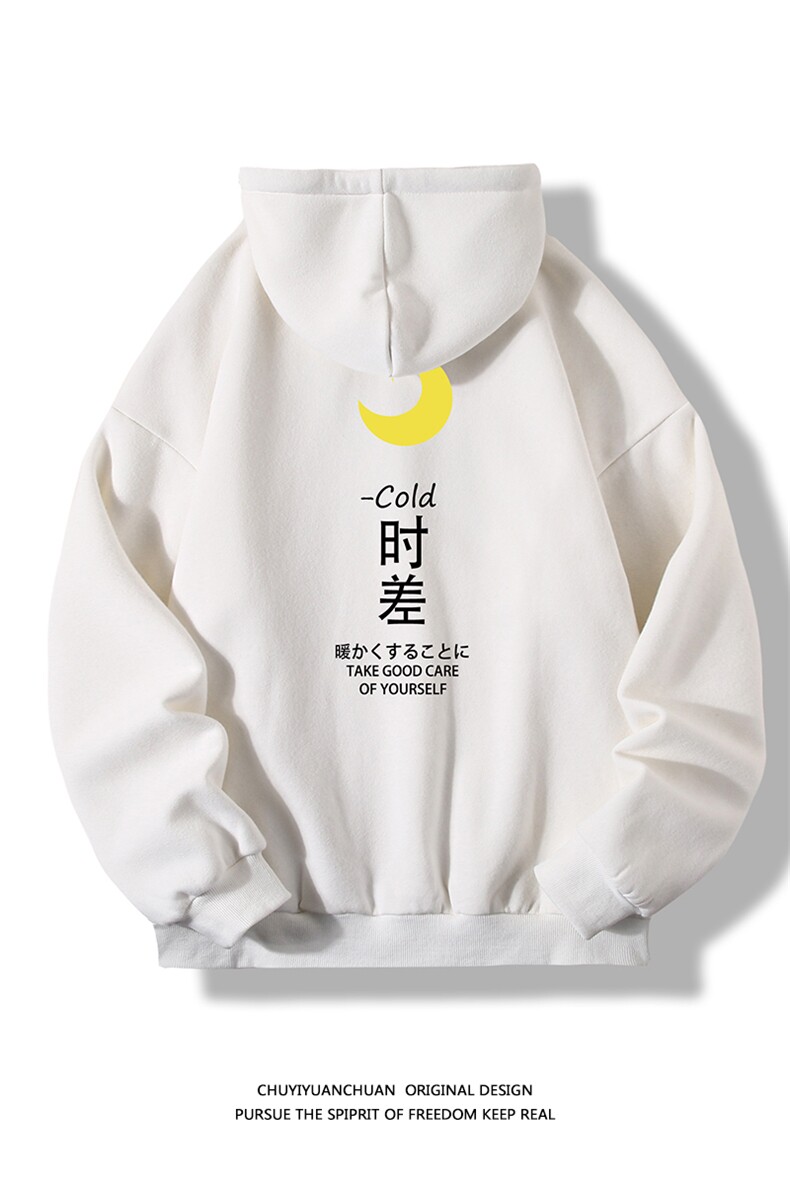 WY2047-P35加绒款-P40纯连帽卫衣男大码运动帽衫宽松薄白底,男装卫衣,电商A040A