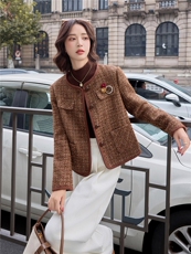 9095时尚气质小香风羊毛外套，女装短外套，依路服饰