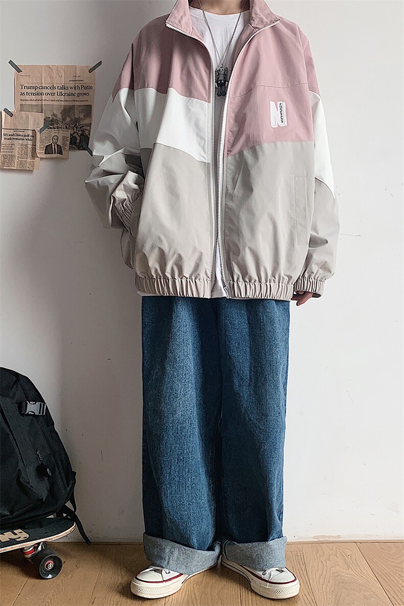 2021春季新款潮流宽松男士夹克上衣男装韩版衣服外套DS628T,男装夹克,电商A102