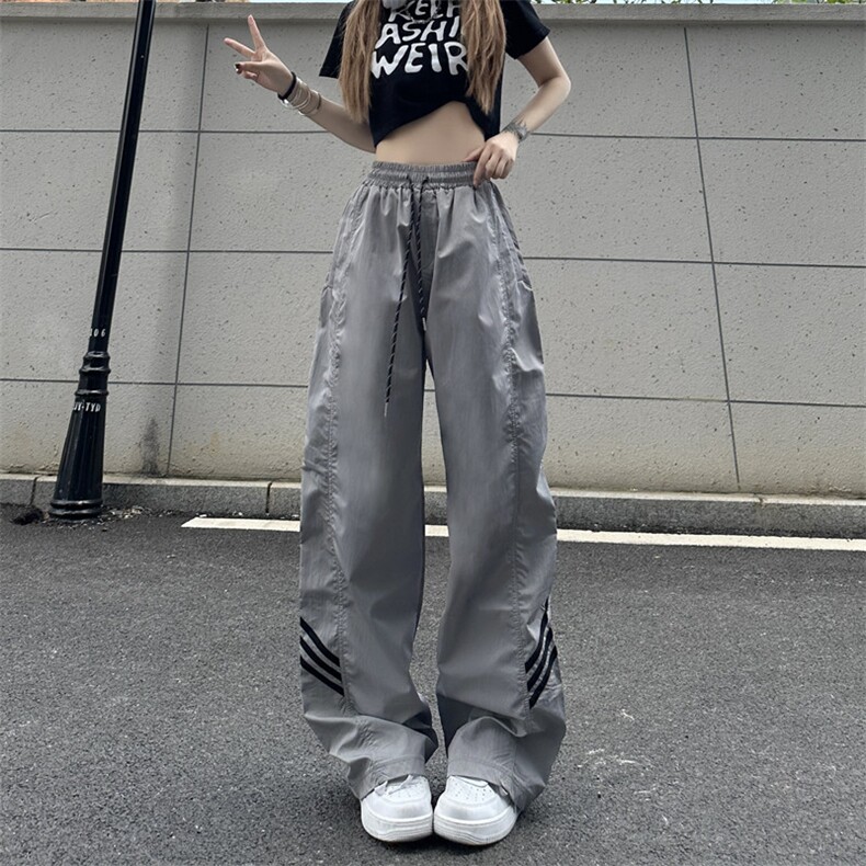 B2293-P58美式复古设计感高街休闲裤子新款拼接宽松直筒长裤,男装休闲裤,星座1608