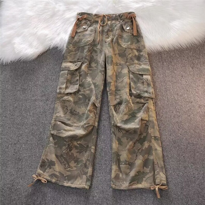 785-P58 785原版质量迷彩阔腿裤图片