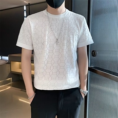 潮流T恤夏季男ins圆领时尚潮牌青春流行原宿百搭纯色五分袖S313，男装T恤，星座1116A-2（原606A-1）