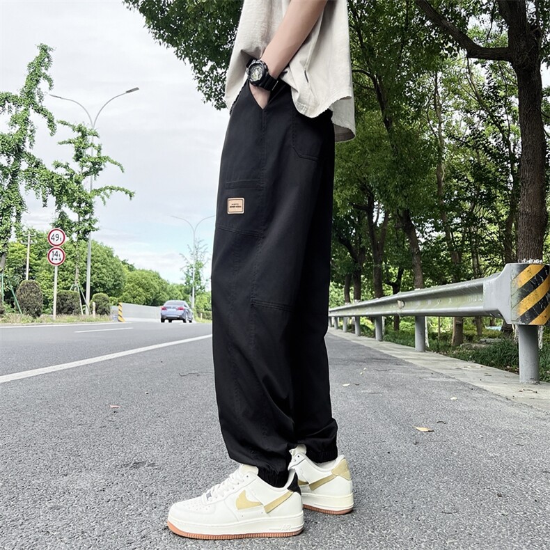 百搭休闲裤男宽松直筒休闲裤束脚裤子百搭ins港风潮男裤K671-P35,男装休闲裤,星座308B-2