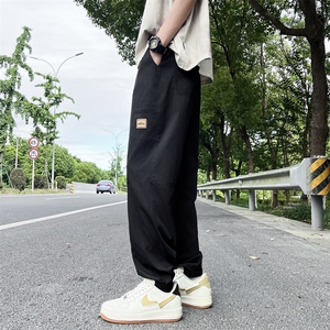 百搭休闲裤男宽松直筒休闲裤束脚裤子百搭ins港风潮男裤K671-P35图片