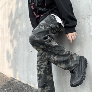 秋季美式ins高街hiphop迷彩水洗伐木裤工装货号K2312P55图片