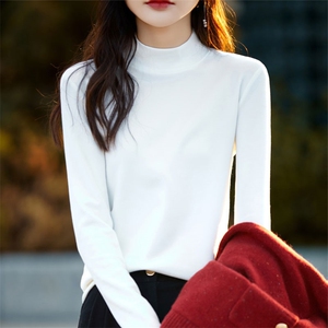 春秋新款加厚保暖内搭毛衣女秋衣内搭保暖德绒半高领打底衫女代发图片