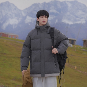 港风夜景潮牌新款连帽棉服潮流保暖棉衣M081-P90图片