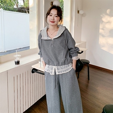 现货！蕾丝拼接卫衣套装2C203-6309-P190-K308，女装套装/套裙，2C203