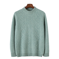 新款高品质男士羊毛衫秋冬保暖时尚百搭圆领毛衣优雅大气男装，男装羊毛衫，暖钟情羊绒