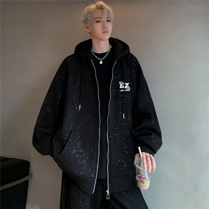满天星开衫连帽卫衣男女春秋季两片拉链款夹克外套JK203-P78图片