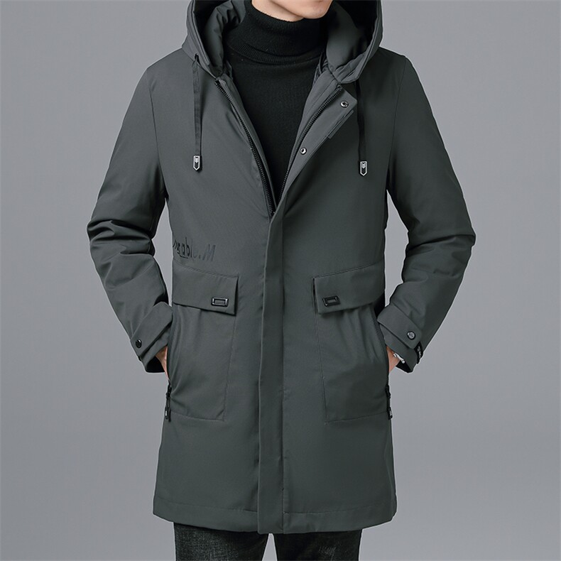 中年爸爸羽绒服加厚保暖冬装2030冬季新款中老年男装休闲连帽外套,男装羽绒服,电商B212（原钱塘6029）