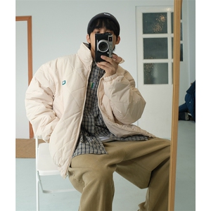 1508-1/MM80031菱形方格棉衣/P56冬季男生棉衣棉服冬款外套保暖图片