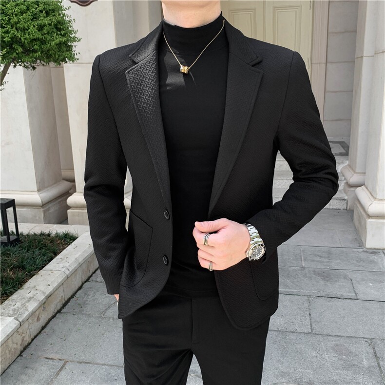 秋冬店主休闲夹克西装单西男士修身休闲西服A236-XZ2302-P100,男装夹克,电商A236
