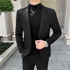 秋冬店主休闲夹克西装单西男士修身休闲西服A236-XZ2302-P100，男装夹克，电商A236