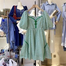 重工盘扣连衣裙，女装连衣裙，欧妮卡蒂蔓