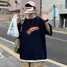 Q11064-P30春夏季七分袖t恤男大码五分袖男短袖中袖，男装T恤，电商A040