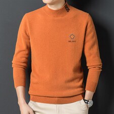 2023冬装厚纯羊毛毛衣男中青年圆领针织衫爸爸装上衣ZSZ5506-P200，男装针织衫/毛衣，电商B212（原钱塘6029）