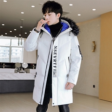 棉衣男冬季连帽中长款大毛领时尚百搭长款棉服外套MY1668-P113，男装棉衣，星座310B-3