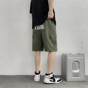 工装短裤男潮牌直筒坠感阔腿裤子男夏季韩版潮流休闲   K2540-P24图片