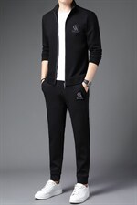 中老年套装男春秋季2023新款开衫爸爸装卫衣中年运动外套春季上衣，男装休闲套装，电商B212（原钱塘6029）