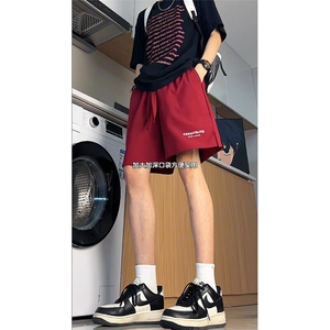 多色可选尼龙速干短裤高街美式烫画五分裤25XD23079特批15图片