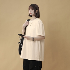 得物抖音供货230克精梳紧密赛诺纺双层螺纹三本针短袖T恤-T03-P15，男装T恤，电商A158