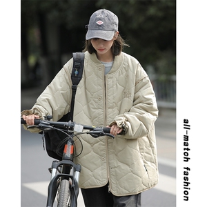 冬新美式美拉德风重工刺绣棒球服中性风棉服宽松保暖棉衣图片