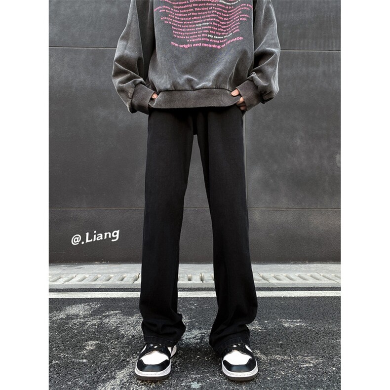 2024春款修身微喇复古弹力牛仔裤715-6-BK01P50(控78)，男装牛仔裤，星座715-6