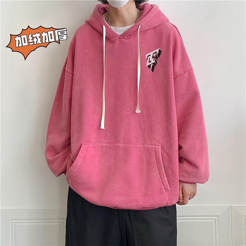 加绒新款港风宽松连帽套头卫衣X5676-常规P70控88-加绒P80控98,男装卫衣,电商A061-1